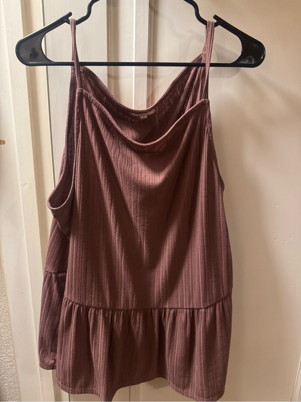 Maurices Mauve Ribbed square Neck Tank Top 2X